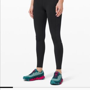 Lululemon black Fast and Free leggings, size 8